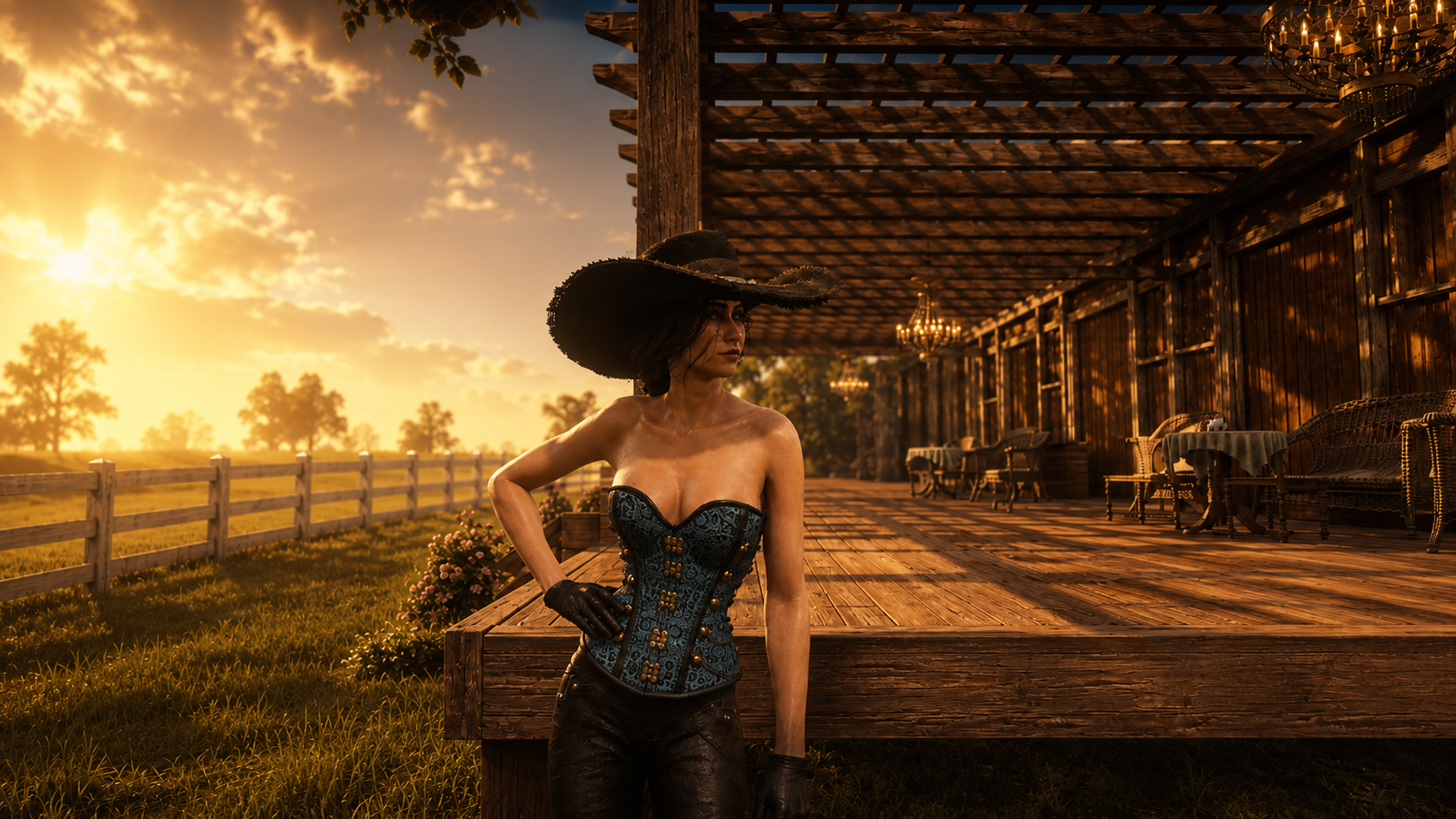 Kathrine Marshall at the Blue Hors ranch