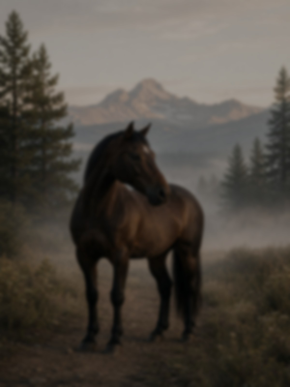 Cinematic trail backdrop with two riders