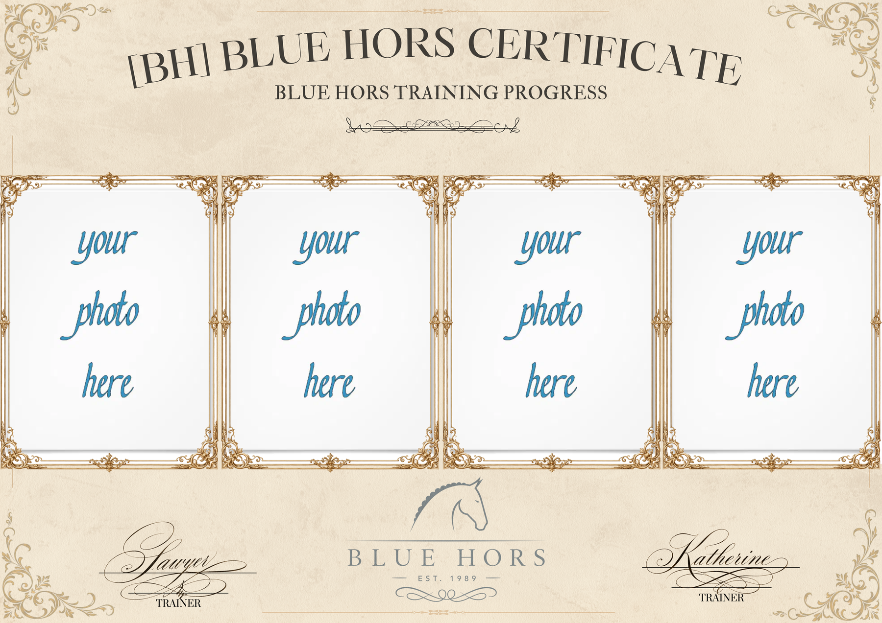 Blue Hors Premium progress photography presentation